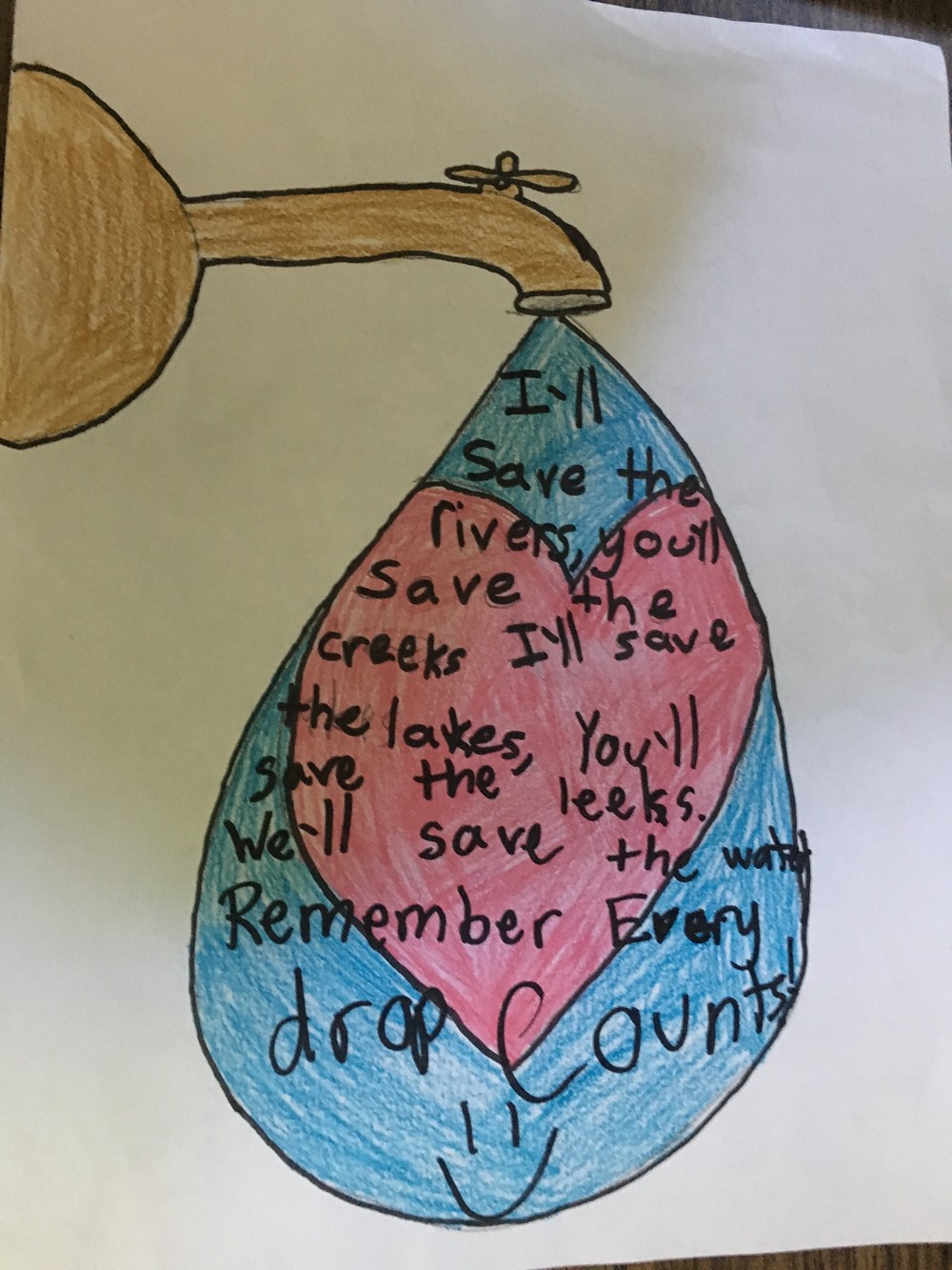 2018 Water Conservation Week Poster Contest - 3rd Place, Alaina A.